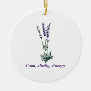 Ornamento De Cerâmica Vintage Lavanda Flor