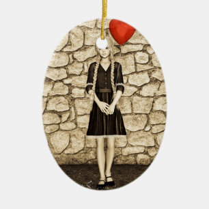 Ornamento De Cerâmica Vintage Love