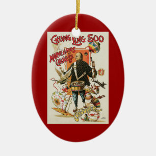 Ornamento De Cerâmica Vintage Magic Poster, Maggie Chung Ling Soo