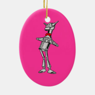 Ornamento De Cerâmica Vintage mágico de Oz 1900 do Woodsman da lata