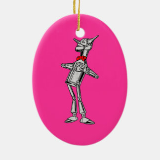 Ornamento De Cerâmica Vintage mágico de Oz 1900 do Woodsman da lata