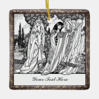 Ornamento De Cerâmica Vintage-Moda-Moda-Escada-de-Cerâmica