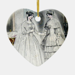 Ornamento De Cerâmica Vintage Node Wedding Vress