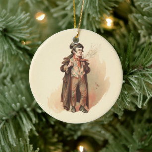 Ornamento De Cerâmica Vintage, O Detetive Oliver Twist