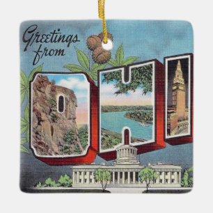Ornamento De Cerâmica Vintage Ohio