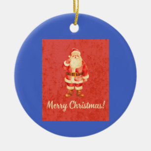 Ornamento De Cerâmica Vintage Papais noeis Feliz Natal