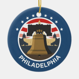 Ornamento De Cerâmica Vintage Philadelphia Liberty Bell
