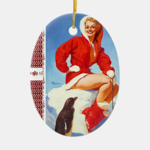 Ornamento De Cerâmica Vintage - Pin Girl