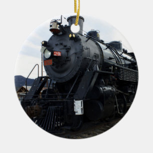 Ornamento De Cerâmica Vintage Railroad Steam