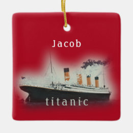Ornamento De Cerâmica Vintage Red Titanic Natal