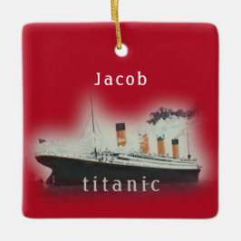 Ornamento De Cerâmica Vintage Red Titanic Natal