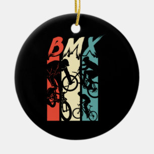 Ornamento De Cerâmica Vintage Retro BMX Bike Rider Freestyle Stunt Biker