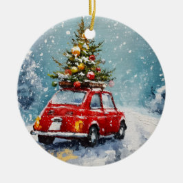 Ornamento De Cerâmica Vintage Retro Cozy Natal