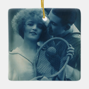 Ornamento De Cerâmica Vintage Sports Tênis, Amor e Romance