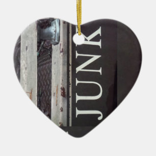 Ornamento De Cerâmica Vintage Tow Truck JUNK SGN