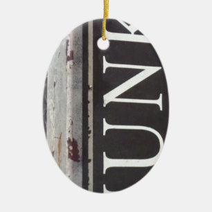 Ornamento De Cerâmica Vintage Tow Truck JUNK SGN