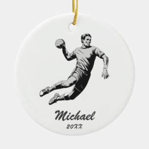 Ornamento De Cerâmica Vintage Trendy Modern Handball Personalizado