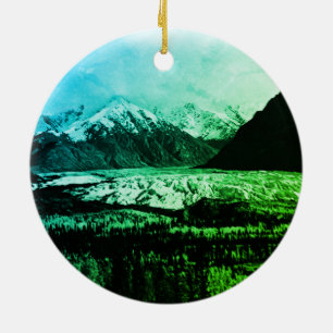 Ornamento De Cerâmica Vintage USA Alaska Matanuska glaciar