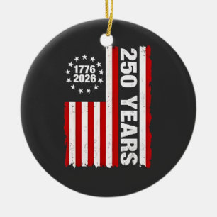 Ornamento De Cerâmica Vintage USA Semiquincentenal 250º Aniversário