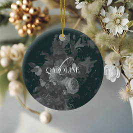 Ornamento De Cerâmica Vintage verde profunda - Na moda