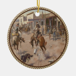 Ornamento De Cerâmica Vintage Western Quiet Day, Em Utica