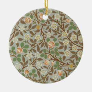 Ornamento De Cerâmica Vintage William Morris Clover Floral Design