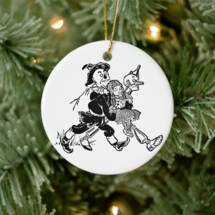 Ornamento De Cerâmica Vintage Wizard de Oz Dorothy Dorothy Dormindo com