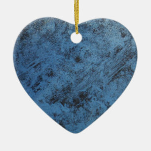 Ornamento De Cerâmica Vintagem azul-clara