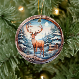 ORNAMENTO DE CERÂMICA VINTAGEM DE NATAL CLÁSSICO 3D