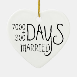 Ornamento De Cerâmica Vinte Anos Casados Juntos