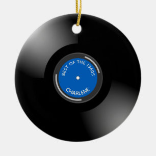 Ornamento De Cerâmica Vinyl Record Album Design Cerâmica