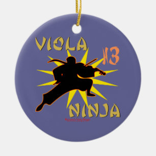Ornamento De Cerâmica Viola Ninja