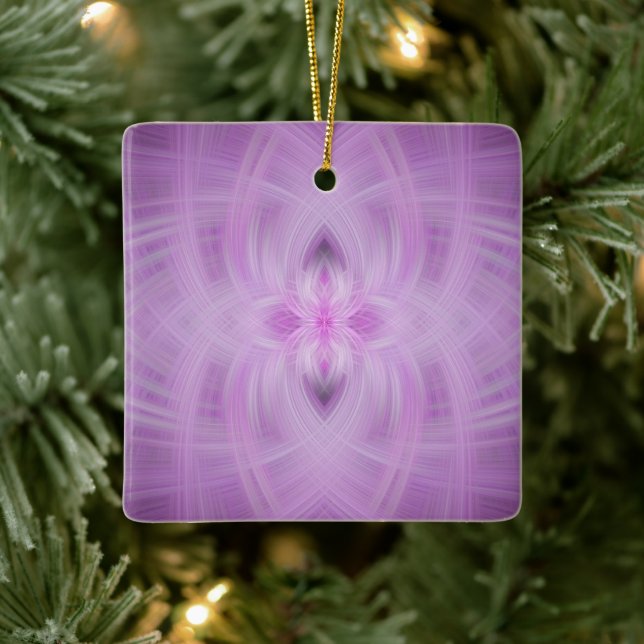 Ornamento De Cerâmica VIOLET - Arte Fractal - (Árvore)