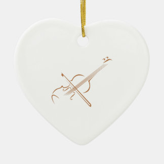 ORNAMENTO DE CERÂMICA VIOLINA GRANDE