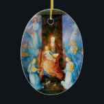 ORNAMENTO DE CERÂMICA VIRGEM COM PREOCUPAÇÃO INFANTIL DE ÂNGULOS, ESCÓPI<br><div class="desc">Pintura renascentista,  escola flamand - 16. Century. Elaboração com uma brilhante pedra preciosa 3d.</div>