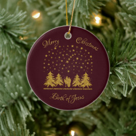 Ornamento De Cerâmica Virgem de Natal Religiosa Maria, Ruas. José, Jesus