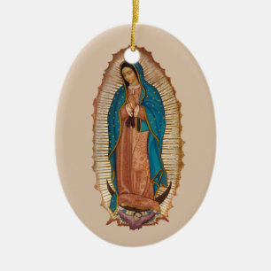 Ornamento De Cerâmica Virgen de Guadalupe