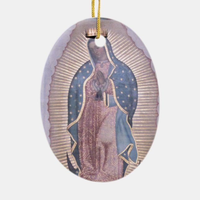 Ornamento De Cerâmica Virgin de Guadalupe (Verso)