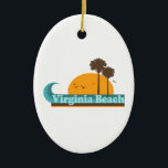 Ornamento De Cerâmica Virginia Beach.<br><div class="desc">Virginia Beach Virgínia.</div>