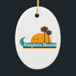 Ornamento De Cerâmica Virginia Beach.<br><div class="desc">Virginia Beach Virgínia.</div>