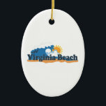 Ornamento De Cerâmica Virginia Beach.<br><div class="desc">Virginia Beach Virgínia.</div>