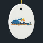 Ornamento De Cerâmica Virginia Beach.<br><div class="desc">Virginia Beach Virgínia.</div>