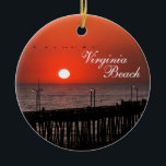 Ornamento De Cerâmica Virginia Beach Ornament<br><div class="desc">Virginia Beach Ornament</div>