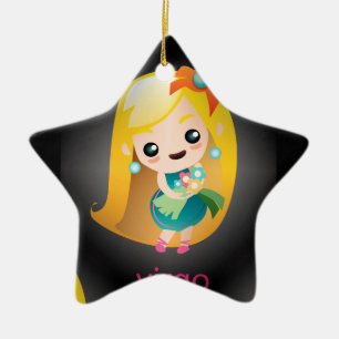 Ornamento De Cerâmica virgo kawaii