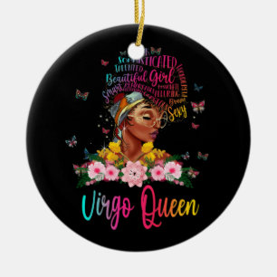 Ornamento De Cerâmica Virgo Queen Black Women Persiste Beaukind