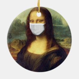 Ornamento De Cerâmica Vírus Mona Lisa Via Corona