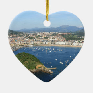 Ornamento De Cerâmica Visão cênica da Espanha do País Basco de San Sebas