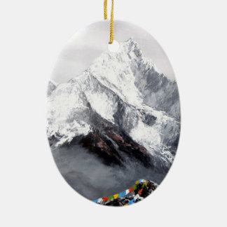 Ornamento De Cerâmica Visão Panorâmica Da Montanha Everest