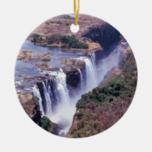 Ornamento De Cerâmica Vista aérea da famosa Victoria Falls - Zimbabué