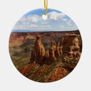 Ornamento De Cerâmica Vista da Canyon Rim Trail no Colorado Monument